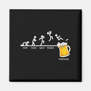 Donderdag Vrijdag Bier - Week Maandag Tot Vrijdag Magneet