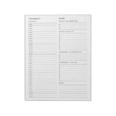 Donderdag werk vanuit huis te doen lijst notitieblok (Linkerzijde)