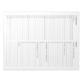 Donderdag werk vanuit huis te doen lijst notitieblok (Voorkant)