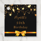 Donderdag zwarte gouden sterren modern bedankt bedankjes labels (Voorkant)