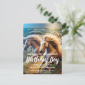 Donderende Hoeven: Een Kudde Paarden in Beweging Briefkaart (Staand voorkant)