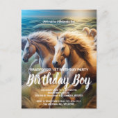 Donderende Hoeven: Een Kudde Paarden in Beweging Briefkaart (Voorkant)