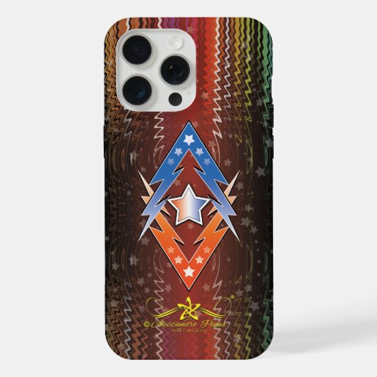 Donderende sterren iPhone hoesje (Achterkant)