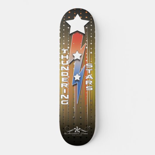 Donderende sterren persoonlijk skateboard (Voorkant)