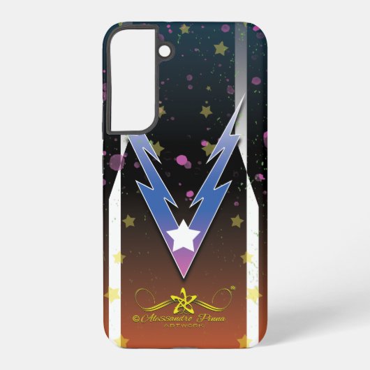 Donderende sterren samsung galaxy hoesje (Achterkant)