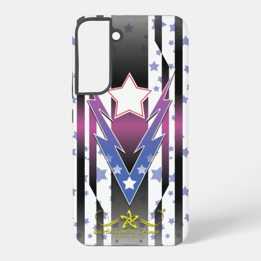 Donderende sterren samsung galaxy hoesje (Achterkant)