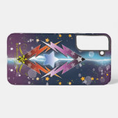 Donderende sterren samsung galaxy hoesje (Achterkant horizontaal)
