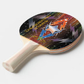 Donderende sterren tafeltennisbatje (Voorkant Gekanteld)