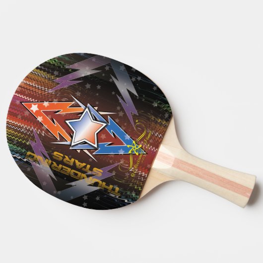 Donderende sterren tafeltennisbatje (Zijkant)
