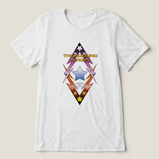 Donderende sterren Tri-Blend shirt (Design voorkant)