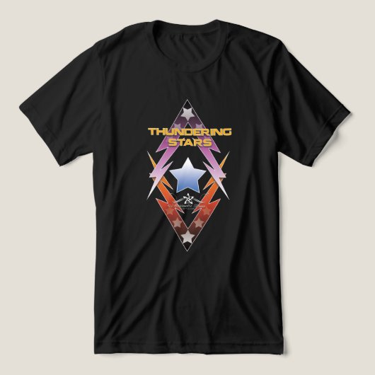 Donderende sterren Tri-Blend shirt (Design voorkant)