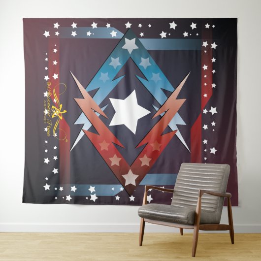 Donderende sterren wandkleed (In Situ (horizontaal))