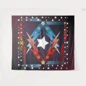 Donderende sterren wandkleed (Voorkant (horizontaal))