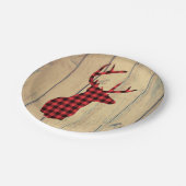 Donderkop met Antlers - Red Pset Rustic Papieren Bordje (Gekanteld)