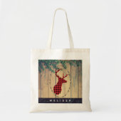 Donderkop met Antlers - Red Pset Rustic Tote Bag (Voorkant)