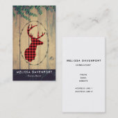 Donderkop met Antlers - Red Pset Rustic Visitekaartje (Voorkant / Achterkant)