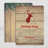 Donderkop met Antlers - Rustige Ronde Rustic Birth Kaart (Voorkant / Achterkant)