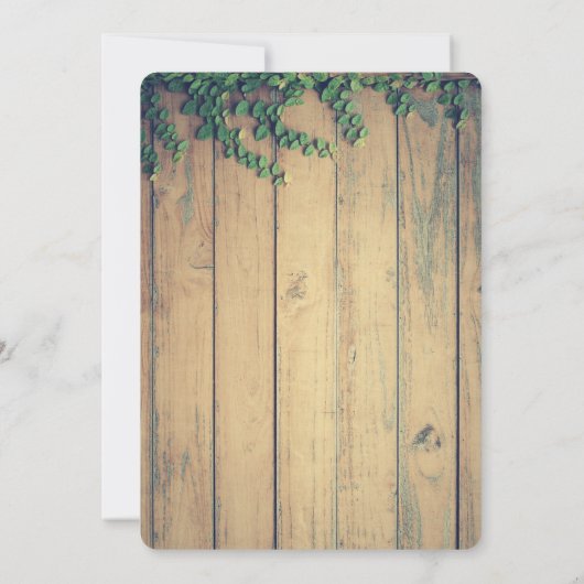 Donderkop met Antlers - Rustige Ronde Rustic Birth Kaart (Achterkant)