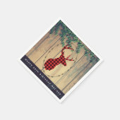 Donderkop met Antlers - Rustige Ronde Rustic Birth Servet (Hoek)