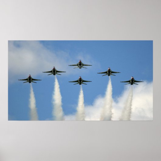 Dondervogels vliegen in formatie poster (Voorkant)