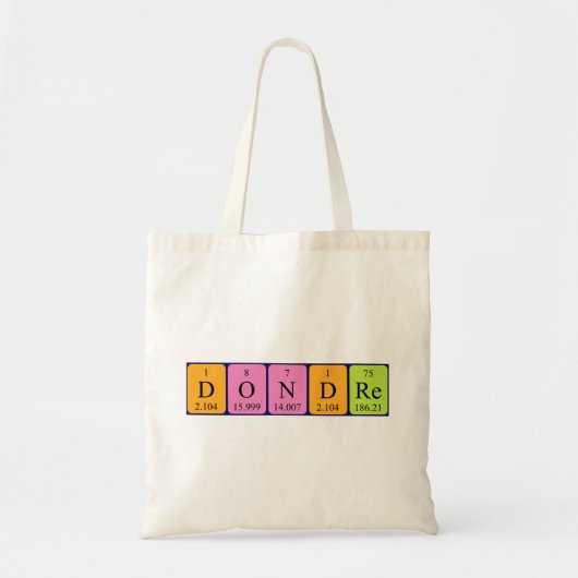 Dondre Periodieke Naam canvas tas (Voorkant)