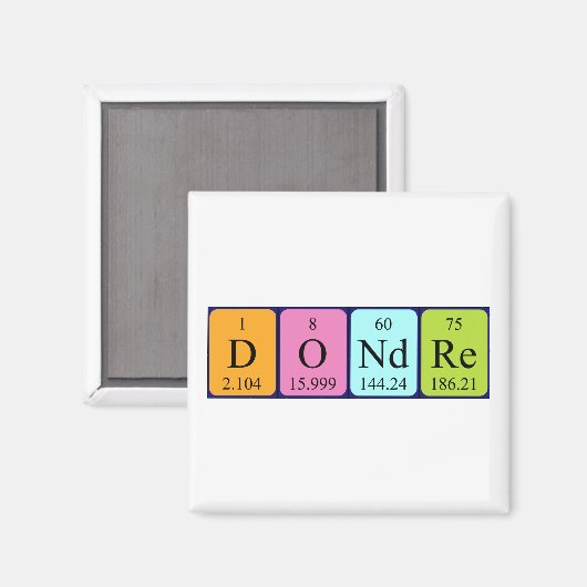 Dondre periodieke table name magnet (Voorkant / Achterkant)