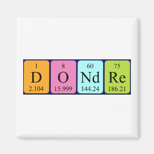 Dondre periodieke table name magnet