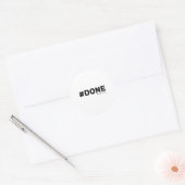 #done CL van 2025 Afstuderen Grappig 2025 Afstuder Ronde Sticker (Envelop)