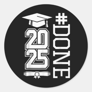 #done CL van 2025 - Afstuderen zo gedaan Senior 20 Ronde Sticker