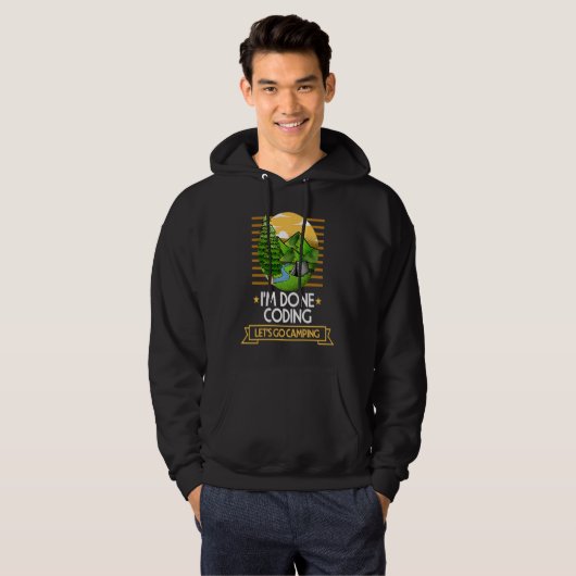 Done Coding Lets Go Camping Encoder Nature Lover E Hoodie (Voorkant volledig)