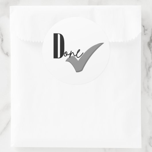 Done Ronde Sticker (Tas)