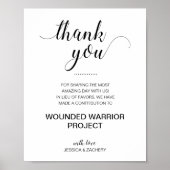 Doneer aan een goed doel in plaats van bruiloftfav poster (Voorkant)