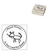 Doneer aan uw huisdier Shelter Stick Figuur Hond Rubberstempel (Gestempeld)