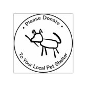 Doneer aan uw huisdier Shelter Stick Figuur Hond Rubberstempel (Afrduk)