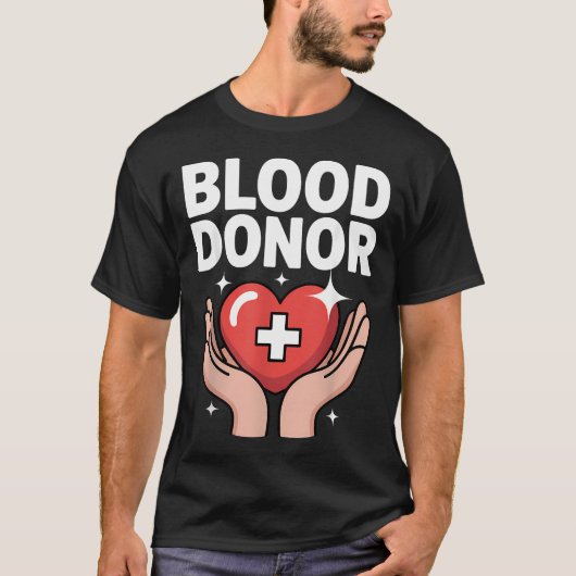 Doneer Bloed Kunst Voor Bloeddonatie T-shirt (Voorkant)