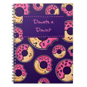 Doneer een donut - Grappig & Esthetisch Notitieboe Notitieboek (Voorkant)