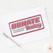 Doneer je kan vandaag een verschil maken sticker (Envelop)