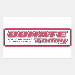 Doneer je kan vandaag een verschil maken sticker