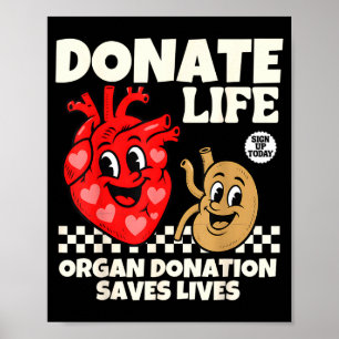 Doneer leven bloeddonatie orgaandonatie redt poster