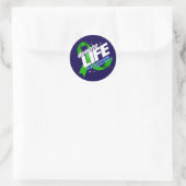 Doneer leven Orgaandonatie redt levens Ronde Sticker (Tas)