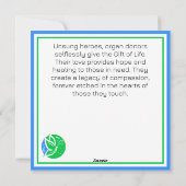  Doneer Leven Vlinder Donorbewustzijn Feestdagenkaart (Achterkant)