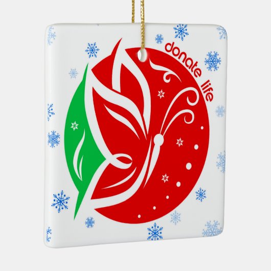 Doneer Levenstransplantatie Ontvanger Kerstmis Keramisch Ornament (Rechts)
