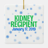 Doneer Life Blue Green Transplant Kerstmis Keramisch Ornament (Achterkant)