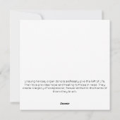 Doneer Life Butterfly Donor Awareness Christmas Feestdagenkaart (Achterkant)