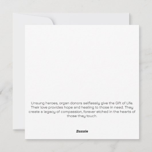 Doneer Life Butterfly Donor Awareness Christmas Feestdagenkaart (Achterkant)