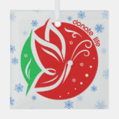 Doneer Life Butterfly Donor Awareness Christmas Glas Ornament (Voorkant)