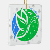 Doneer Life Butterfly Donor Awareness Christmas Keramisch Ornament (Rechts)