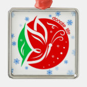 Doneer Life Butterfly Donor Awareness Christmas Metalen Ornament (Voorkant)