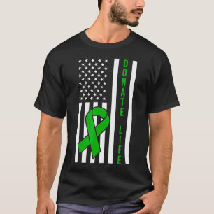 Doneer Life USA Vlag Orgaan Lung Nier Donor Ribb T-shirt