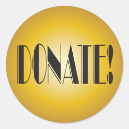 Doneer schimmellegant goud ronde sticker